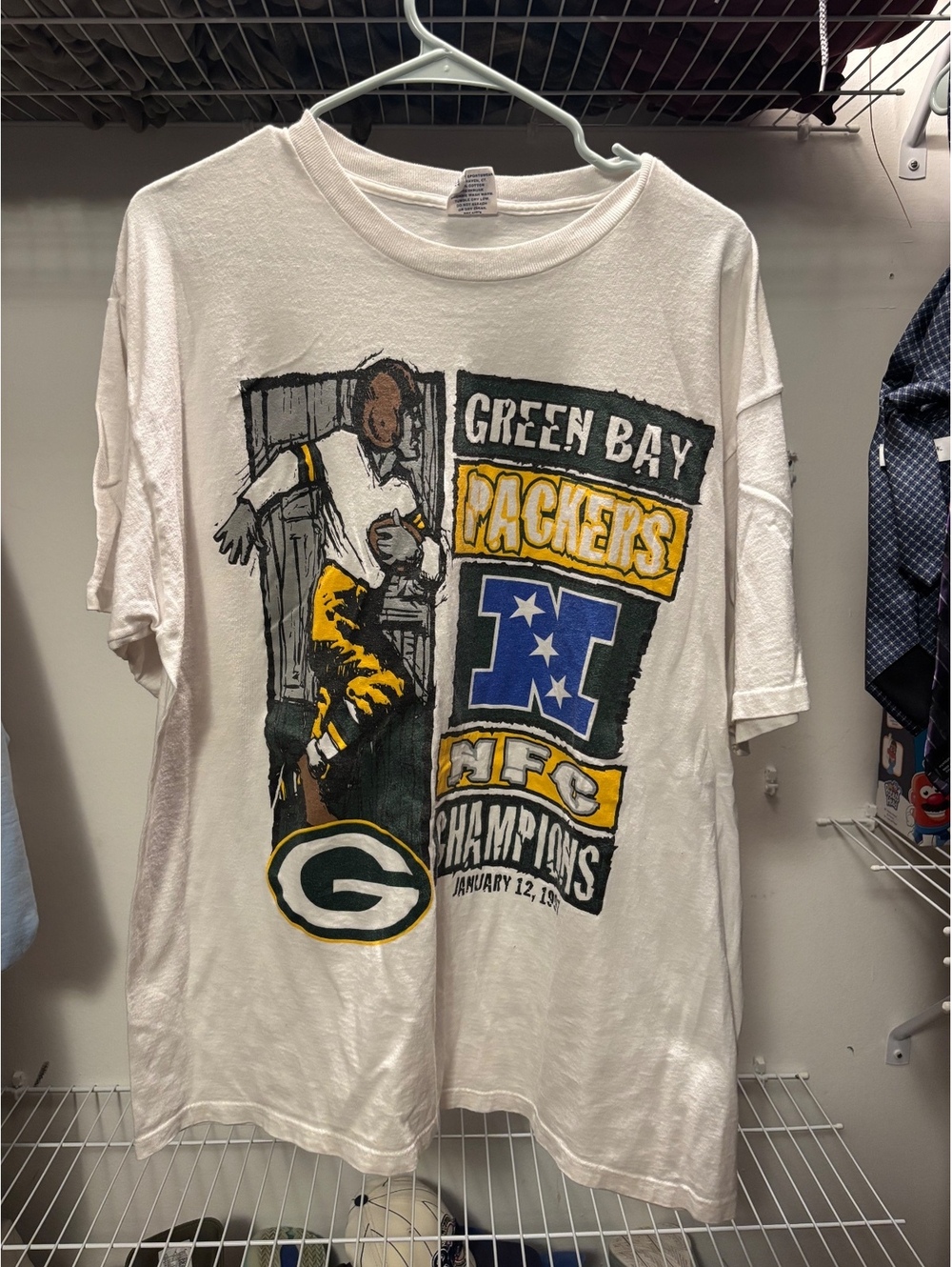 Vintage Starter Green Bay Packers NFC Champions Graphic TShj